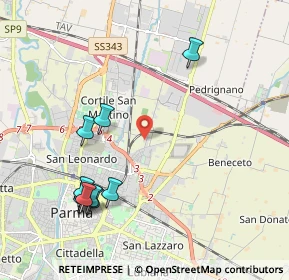 Mappa Via Pietro Setti, 43122 Parma PR, Italia (2.34)