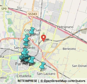 Mappa Via Pietro Setti, 43122 Parma PR, Italia (2.4435)