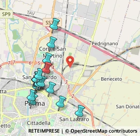 Mappa Via Pietro Setti, 43122 Parma PR, Italia (2.25813)