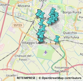 Mappa Via Cavalieri Pico, 44124 Ferrara FE, Italia (1.418)