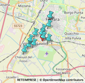 Mappa Via Cavalieri Pico, 44124 Ferrara FE, Italia (1.1525)