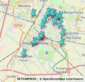 Mappa Via Cavalieri Pico, 44124 Ferrara FE, Italia (1.69944)