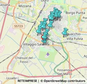 Mappa Via Cavalieri Pico, 44124 Ferrara FE, Italia (1.39867)
