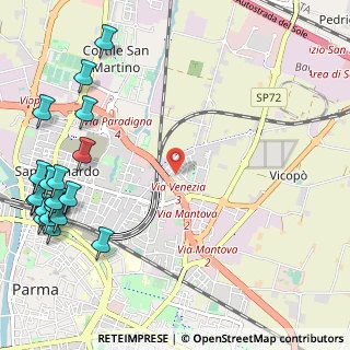 Mappa Via Vittorio Siri, 43122 Parma PR, Italia (1.647)