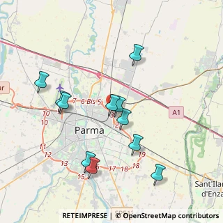 Mappa Via Vittorio Siri, 43122 Parma PR, Italia (3.80727)