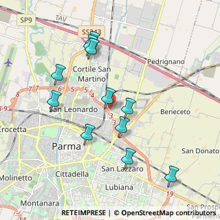Mappa Via Vittorio Siri, 43122 Parma PR, Italia (1.96545)