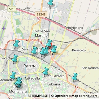 Mappa Via Vittorio Siri, 43122 Parma PR, Italia (2.71571)