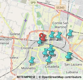 Mappa Via Reggio, 43100 Parma PR, Italia (1.74385)