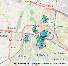 Mappa Via Reggio, 43100 Parma PR, Italia (1.27455)