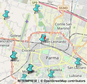 Mappa Via Reggio, 43100 Parma PR, Italia (3.14818)