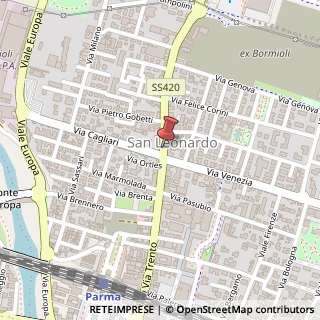 Mappa Via s. leonardo 1, 43100 Parma, Parma (Emilia Romagna)