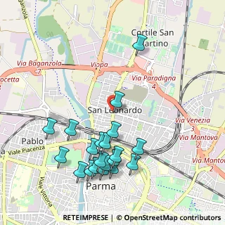 Mappa Via Cagliari, 43122 Parma PR, Italia (1.119)