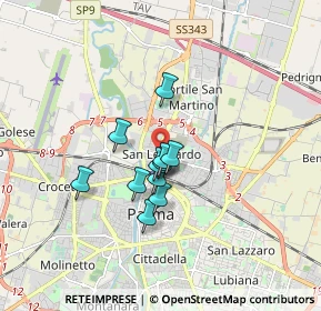 Mappa Via Cagliari, 43122 Parma PR, Italia (1.16545)