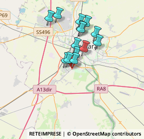 Mappa Via Ghiron Francesco Villa, 44124 Ferrara FE, Italia (2.86643)