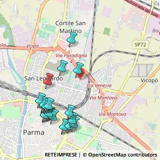 Mappa Via Benoldi, 43122 Parma PR, Italia (1.2695)