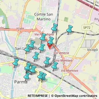 Mappa Via Benoldi, 43122 Parma PR, Italia (1.08056)