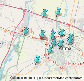 Mappa Via Bruno Buozzi, 43126 Parma PR, Italia (3.48)