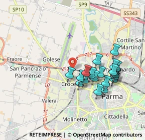 Mappa Parma, 43126 Parma PR, Italia (1.7065)