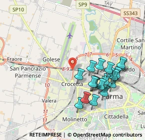 Mappa Parma, 43126 Parma PR, Italia (1.9365)