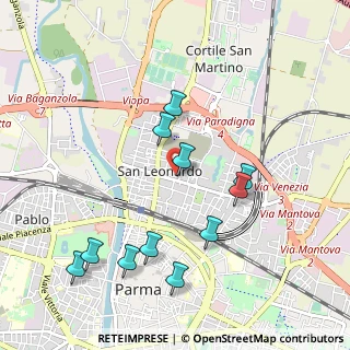 Mappa Via Giuseppe Micheli, 43122 Parma PR, Italia (1.03727)