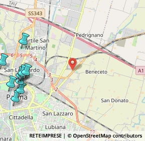 Mappa SS62, 43122 Parma PR, Italia (3.36727)