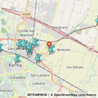 Mappa SS62, 43122 Parma PR, Italia (2.71364)