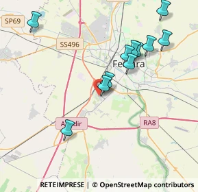 Mappa Via Toscanini Arturo, 44124 Ferrara FE, Italia (3.99818)