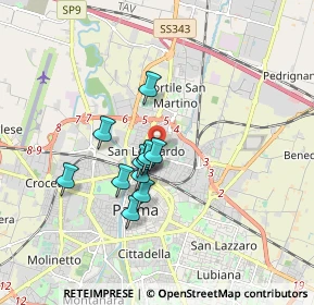 Mappa Via M. Valenti, 43122 Parma PR, Italia (1.29727)