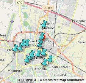 Mappa Via M. Valenti, 43122 Parma PR, Italia (1.75813)