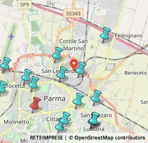 Mappa Via Guastalla, 43122 Parma PR, Italia (2.57813)