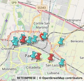 Mappa Via Guastalla, 43122 Parma PR, Italia (1.92615)