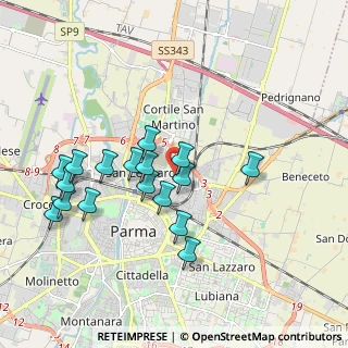 Mappa Via Guastalla, 43122 Parma PR, Italia (1.82765)