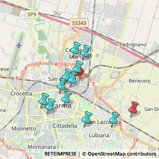 Mappa Via Guastalla, 43122 Parma PR, Italia (1.81)
