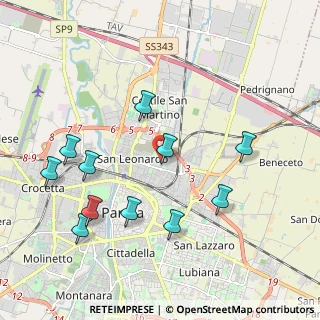 Mappa Via Guastalla, 43122 Parma PR, Italia (2.16636)