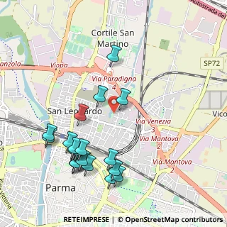 Mappa Via Guastalla, 43122 Parma PR, Italia (1.1485)