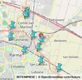 Mappa Parma, 43122 Parma PR, Italia (2.22909)