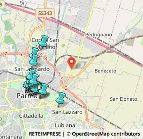 Mappa Parma, 43122 Parma PR, Italia (2.5095)