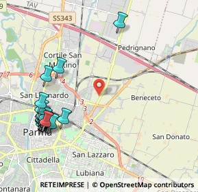 Mappa Parma, 43122 Parma PR, Italia (2.5575)