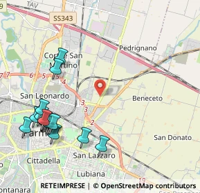Mappa Parma, 43122 Parma PR, Italia (2.57938)
