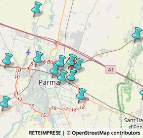 Mappa Parma, 43122 Parma PR, Italia (4.58357)