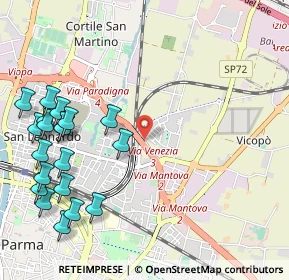 Mappa Via Ferdinando Magellano, 43122 Parma PR, Italia (1.3585)