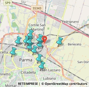 Mappa Via Ferdinando Magellano, 43122 Parma PR, Italia (1.685)