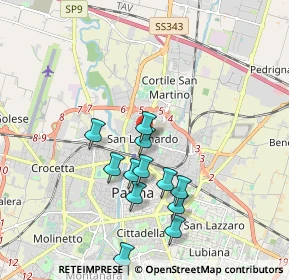Mappa Via Imperia, 43122 Parma PR, Italia (1.75583)