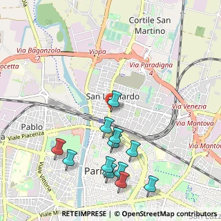 Mappa Via Trento, 43122 Parma PR, Italia (1.09167)