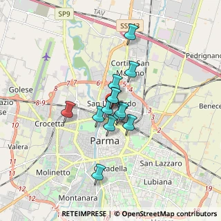 Mappa Via Trento, 43122 Parma PR, Italia (1.10077)
