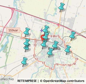 Mappa Via Ivanoe Bonomi, 43126 Parma PR, Italia (3.39917)