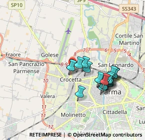 Mappa Via Ivanoe Bonomi, 43126 Parma PR, Italia (1.6325)