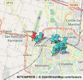 Mappa Via Ivanoe Bonomi, 43126 Parma PR, Italia (1.50538)
