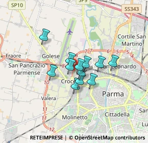 Mappa Via Ivanoe Bonomi, 43126 Parma PR, Italia (1.01583)