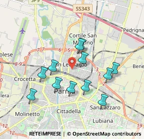 Mappa Via Pasubio, 43122 Parma PR, Italia (1.665)